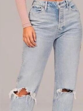 A&F Mom Jeans Distressed